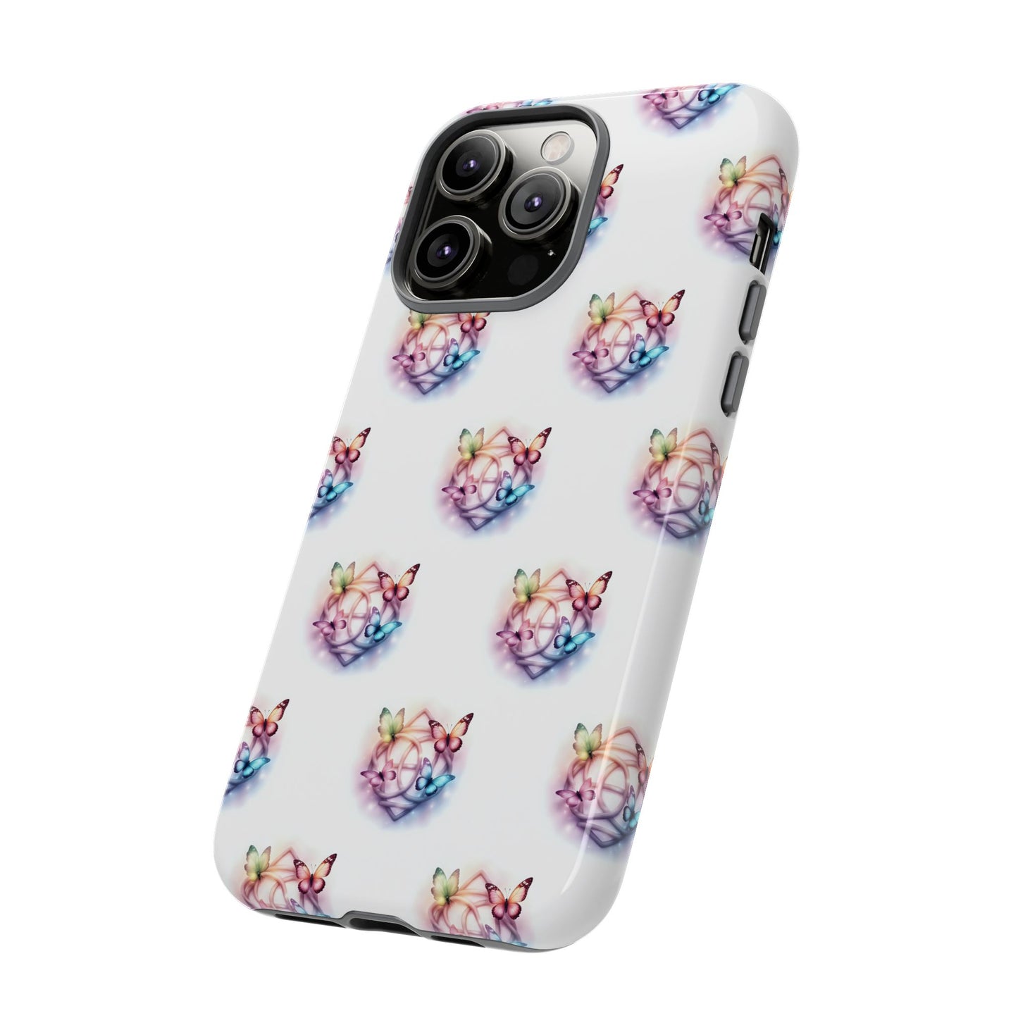 Colorful Butterflies Phone Case, Tough Cases, Cute Butterfly Lover Gift, Trendy Phone Cover, Nature Print Case