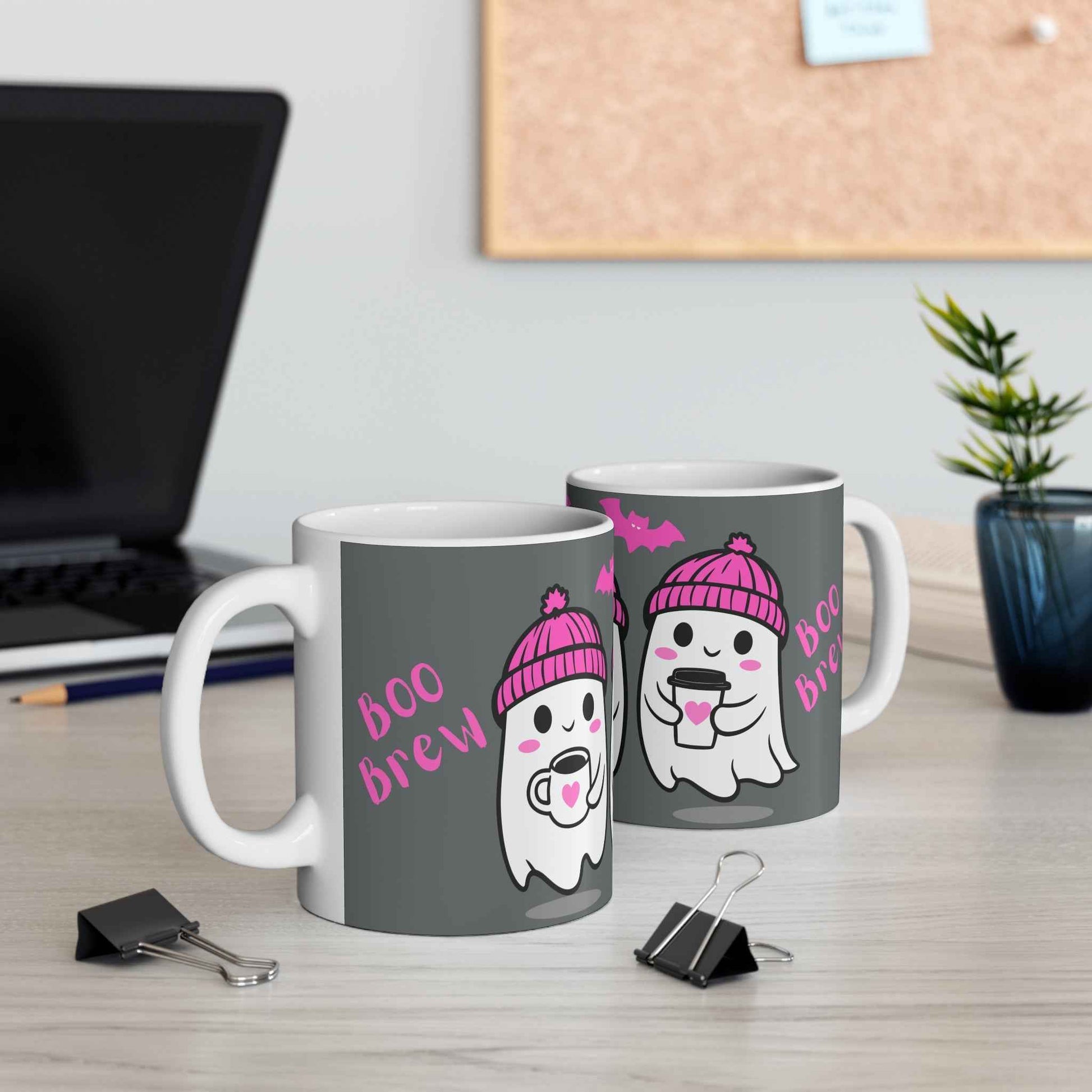 Cute Halloween Ghost Mug, Spooky Coffee Cup, Boo Brew, Funny Gift for Ghost Lovers, Holiday Beverage Mug