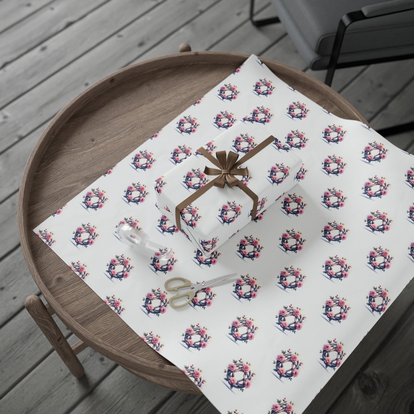 Celtic Knot Floral Wrapping Paper, Elegant Gift Wrap for Birthdays, Weddings, Holidays, Floral Design, Eco-Friendly Packaging, Party Decor - Celtic Scents