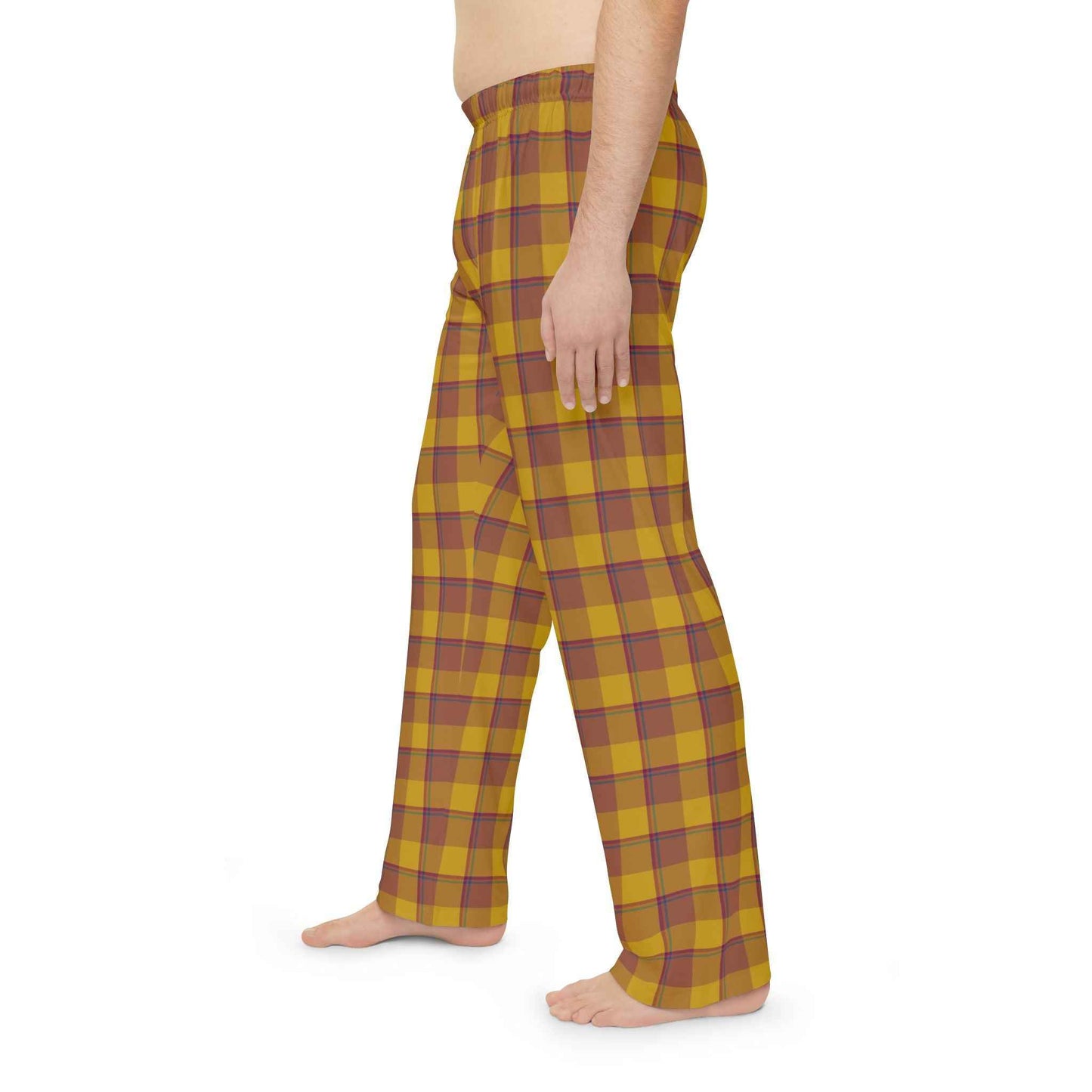 Cozy Flannel Men's Pajama Pants, Comfortable Sleepwear, Plaid Lounge Pants, Ideal for Relaxing, Perfect Gift for Men