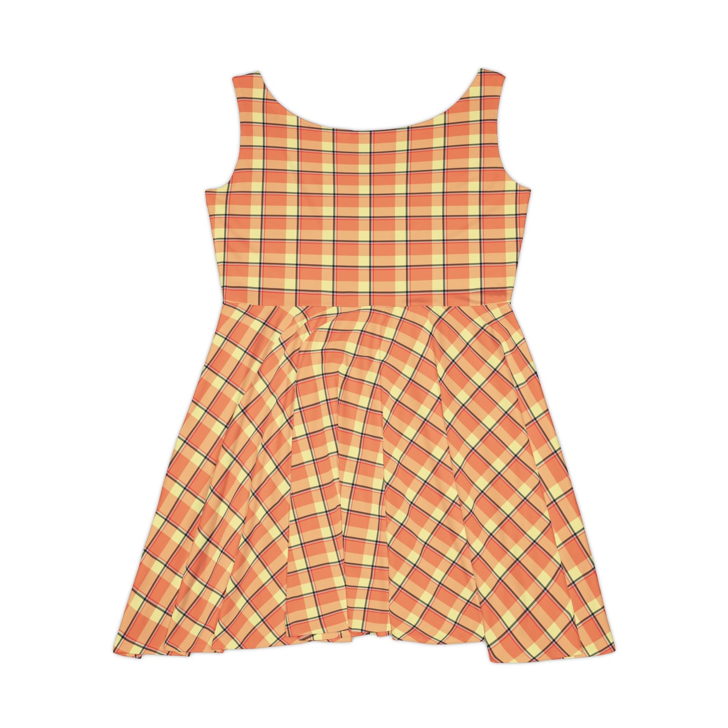 Vibrant Plaid Women's Skater Dress | Summer Fashion, Casual Wear, Outdoor Party, Everyday Dress, Trendy Apparel - Celtic Scents