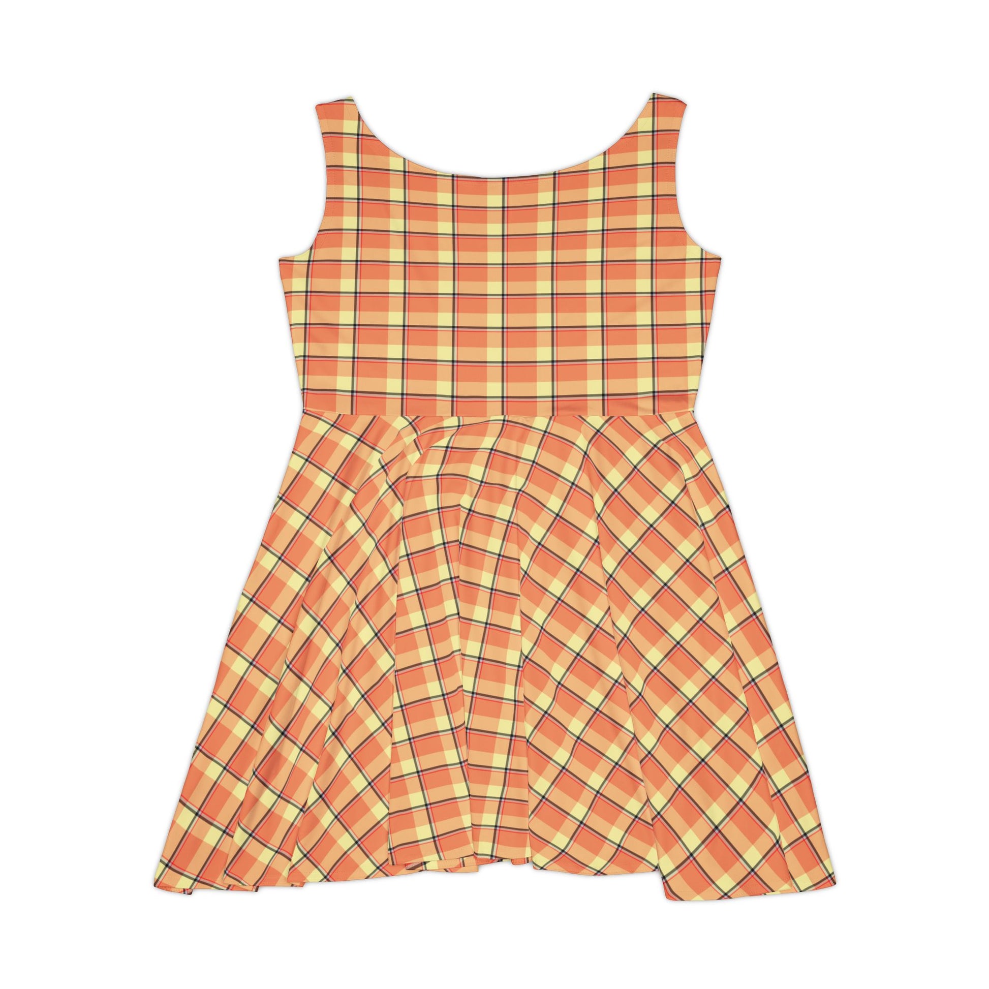 Vibrant Plaid Women's Skater Dress | Summer Fashion, Casual Wear, Outdoor Party, Everyday Dress, Trendy Apparel - Celtic Scents