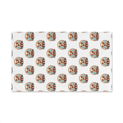 Whimsical Celtic Puppy Pattern Hand Towel - Cute Pet Gift, Home Decor, Dog Lover's Kitchen Towel, Animal Themed Gifts, Pet Owner Accessories