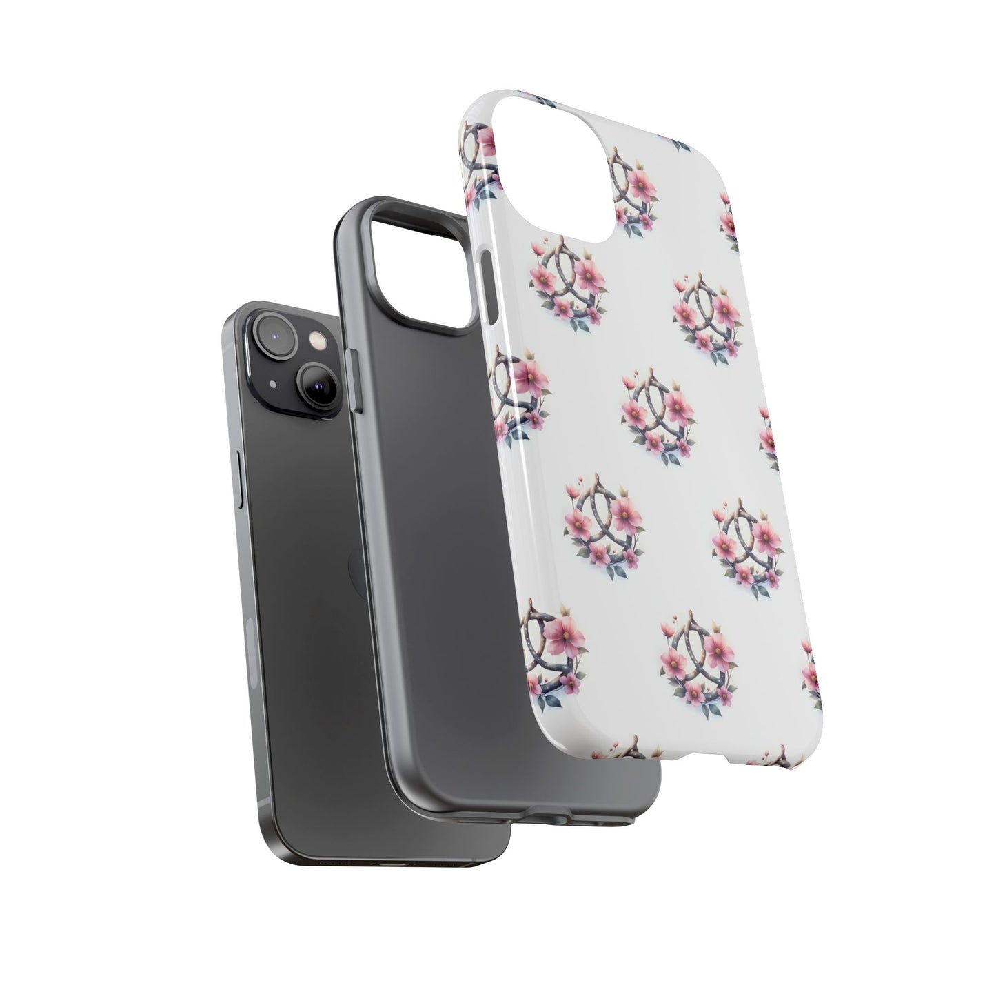 Floral Phone Case, Tough Phone Cover, Cute Protection for Mobile, Gift for Her, Celtic Knot Floral Pattern Case