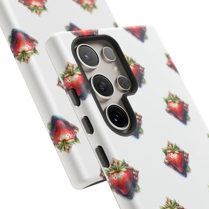 Strawberry Celtic Knot Phone Case, Cute Phone Cover, Gift for Her, Custom Smartphone Case, Funky Accessories, Valentine's Day Gift