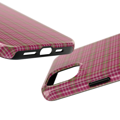 Stylish Tough Phone Cases - Protect Your Phone with Trendy Plaid Design, Gift for Her, Pink Plaid Design - Celtic Scents