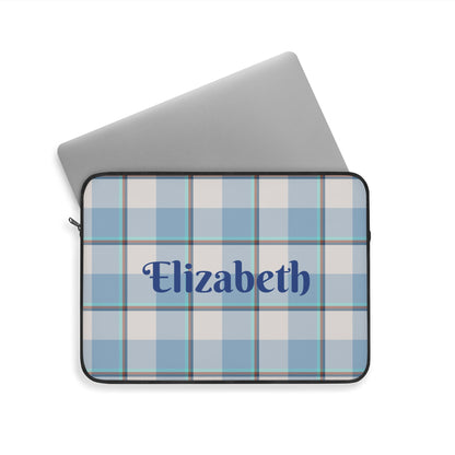 Personalized Plaid Laptop Sleeve, Stylish Tech Case, Custom Computer Sleeve - Celtic Scents