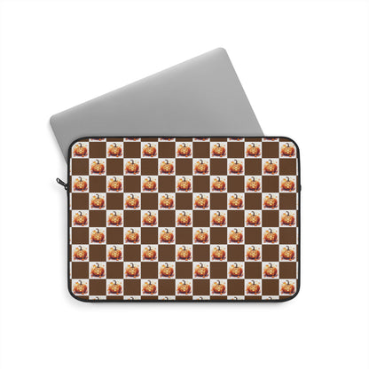 Cozy Fall Laptop Sleeve, Pumpkin Pattern Design, Autumn Tech Case, Gift for Students, Computer Bag, Seasonal Decor - Celtic Scents