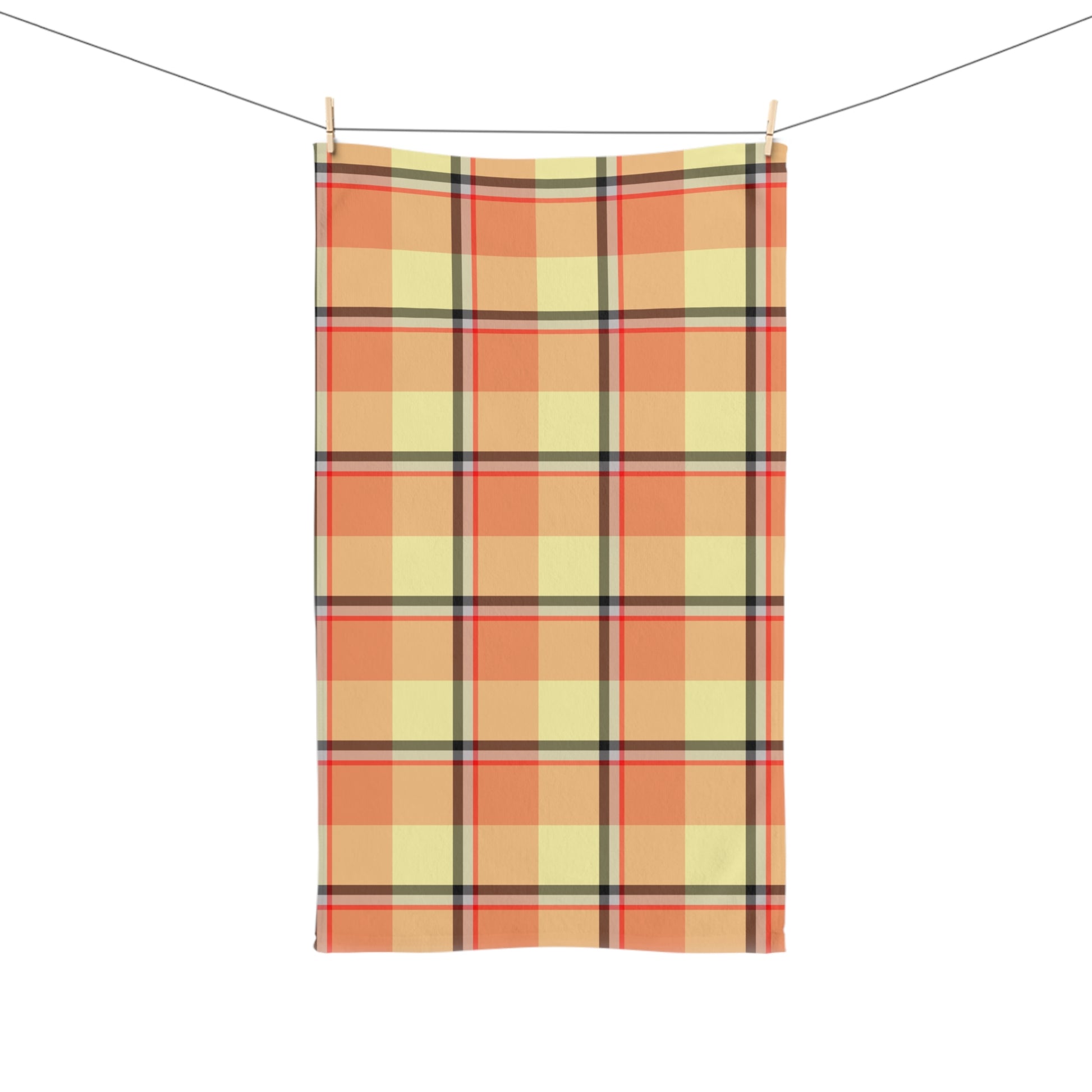 Cozy Farmhouse Hand Towel, Kitchen Decor, Rustic Home, Autumn Vibes, Plaid Towel - Celtic Scents