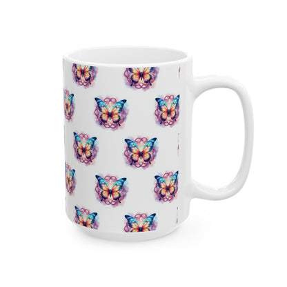 Colorful Butterfly Ceramic Mug - Vibrant Drinkware for Nature Lovers, Gift for Birthdays, Mother's Day, or Just Because - Celtic Scents