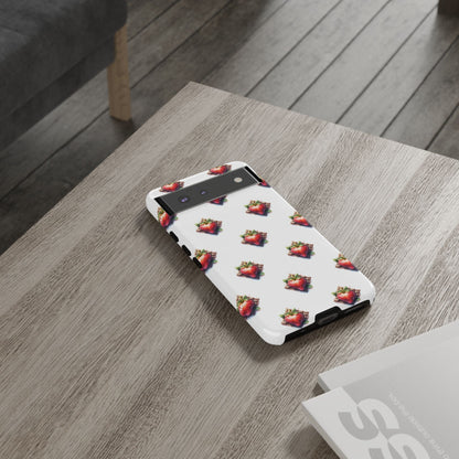 Strawberry Celtic Knot Phone Case, Cute Phone Cover, Gift for Her, Custom Smartphone Case, Funky Accessories, Valentine's Day Gift