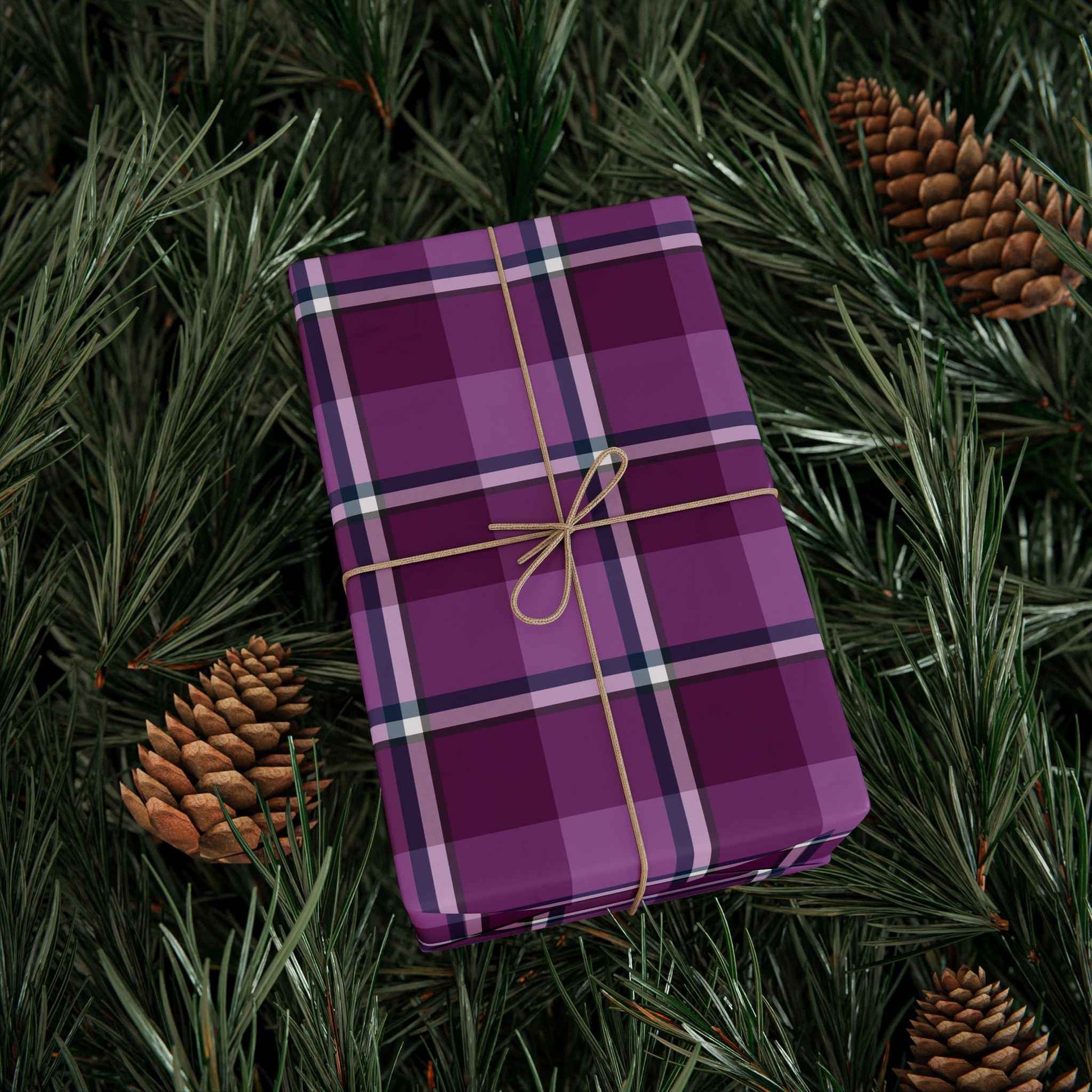Chic Purple Wrapping Paper, Gift Wrap for Birthdays, Holidays, Special Occasions, Elegant Gift Decor