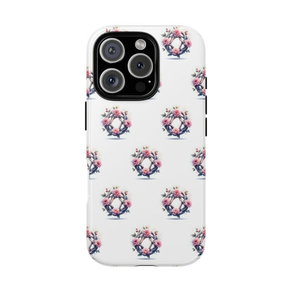Floral Phone Case, Tough Cases for Women, Cute Celtic Knot Floral Design iPhone Cover, Gift for Her, Stylish Tech Accessories