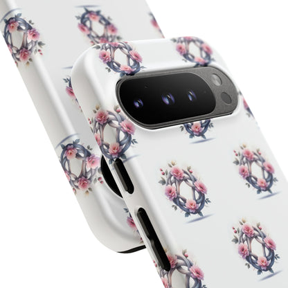 Floral Phone Case, Tough Cases for Women, Cute Celtic Knot Floral Design iPhone Cover, Gift for Her, Stylish Tech Accessories