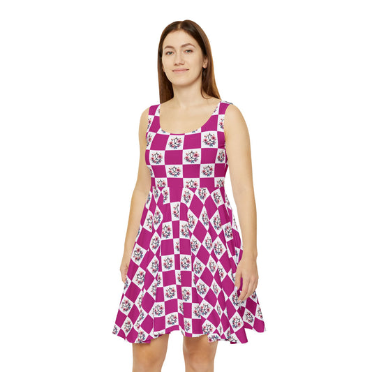 Celtic Knot Floral Women's Skater Dress, Summer Dress, Casual Outfit, Boho Dress, Outdoor Wear, Gift for Her, Everyday Style - Celtic Scents