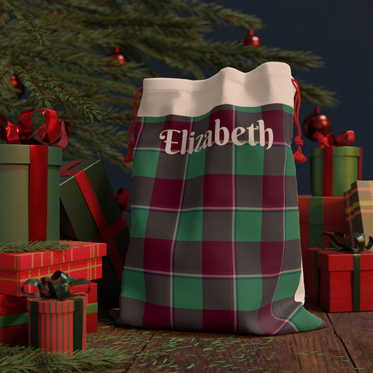 Personalized Plaid Gift Bag for All Occasions, Custom Holiday, Birthday, Eco-friendly, Reusable, Unique Gift Packaging