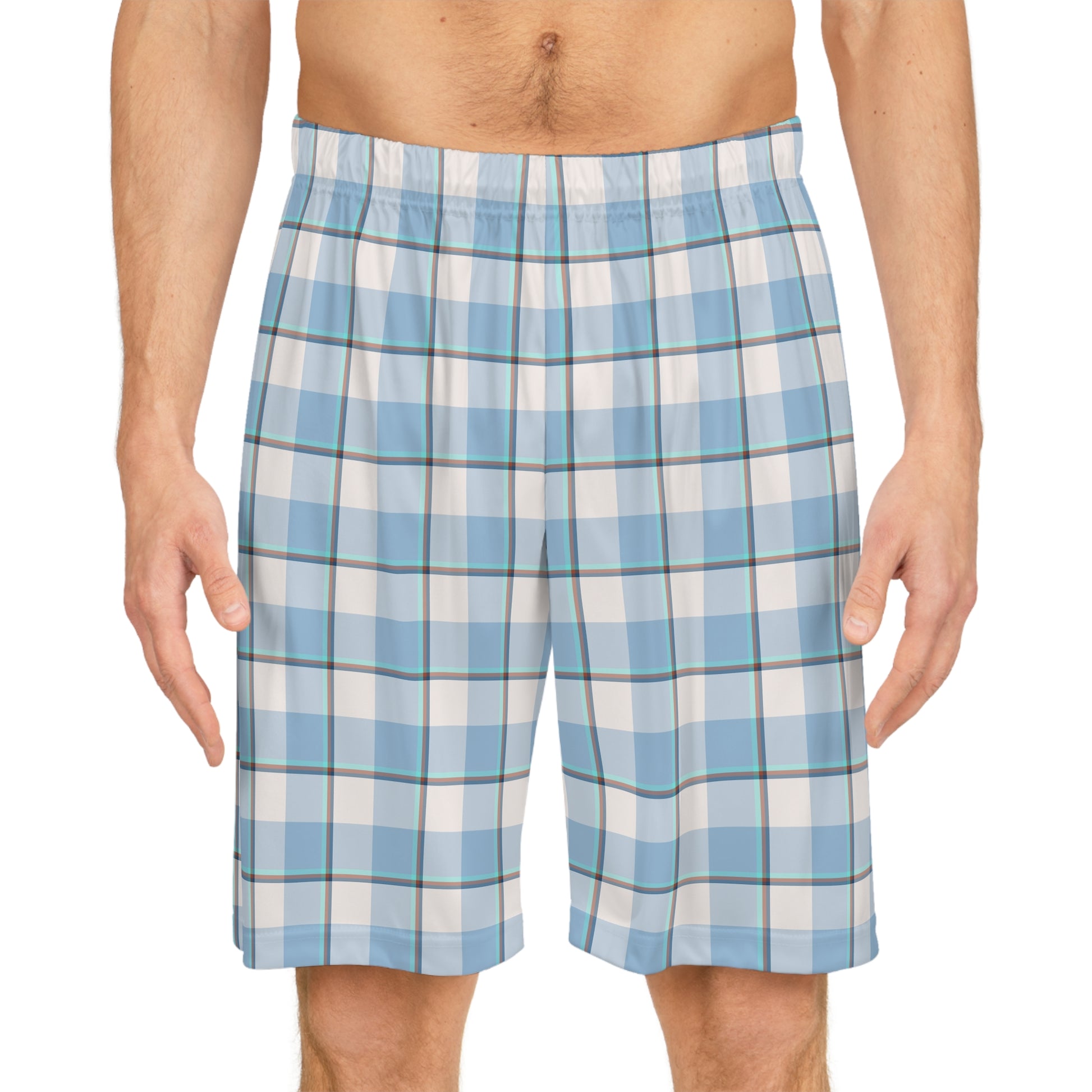 Plaid Basketball Shorts for Men, Casual Athletic Wear, Sports Shorts, Summer Fashion, Gift for Sport Lovers - Celtic Scents