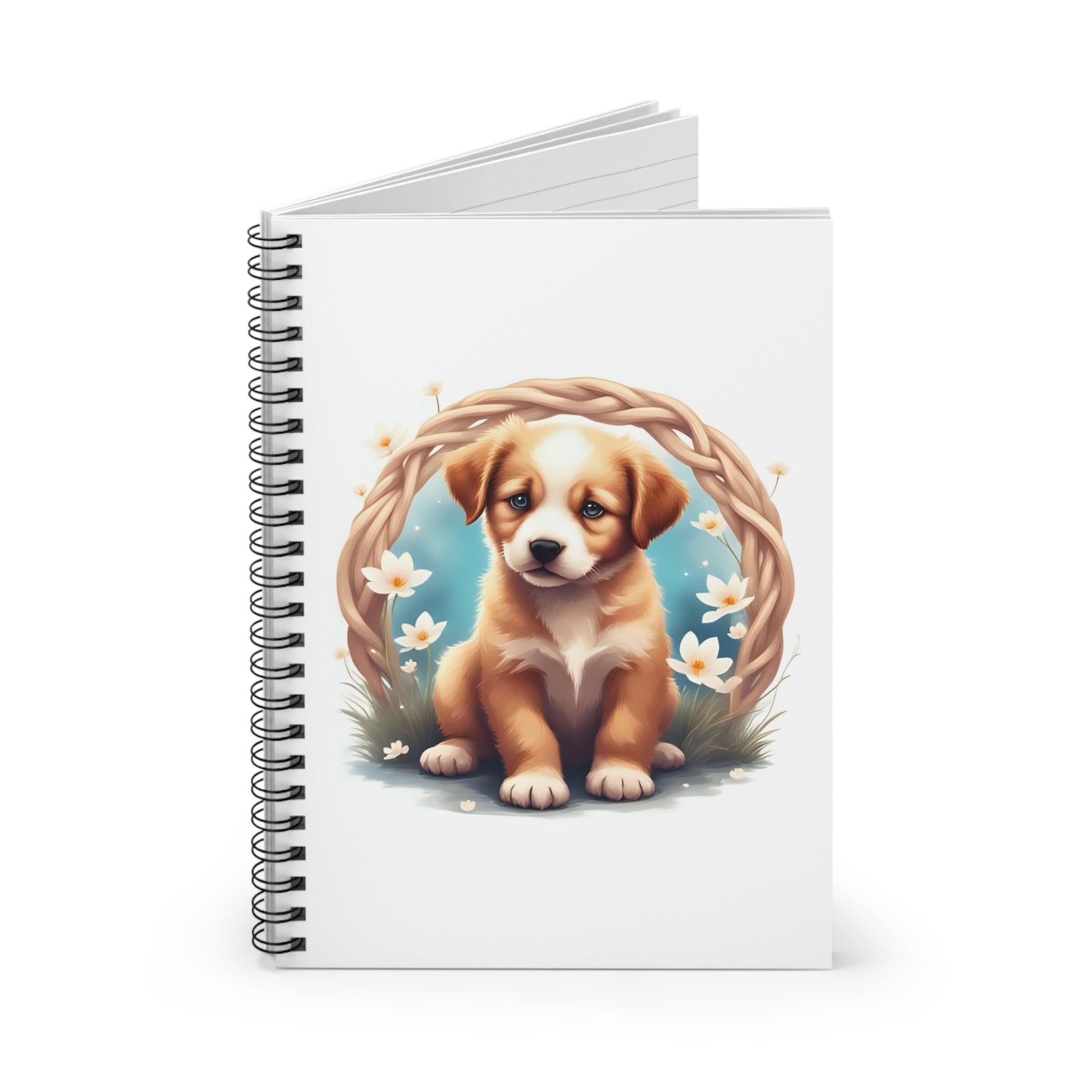 Adorable Puppy Spiral Notebook - Perfect for Note-Taking, Journaling, Gift for Dog Lovers, Stationery, School Supplies - Celtic Scents