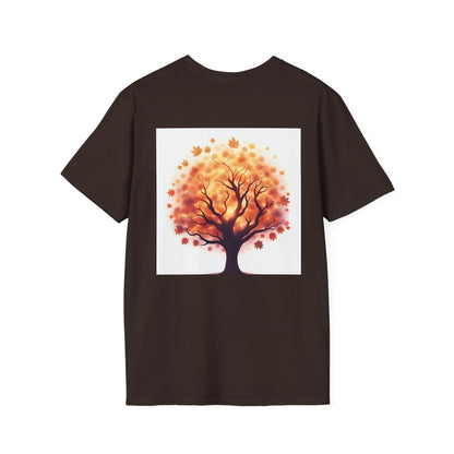 Autumn Tree Graphic T-Shirt, Fall Tee for Nature Lovers, Unisex Softstyle T-Shirt, Gift for Thanksgiving, Cozy Casual Wear - Celtic Scents
