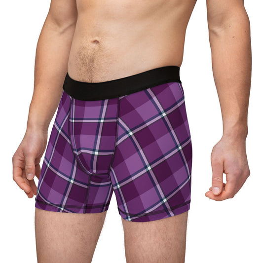Plaid Men's Boxers, Fun Patterned Underwear, Comfortable Sleepwear, Gift for Him - Celtic Scents