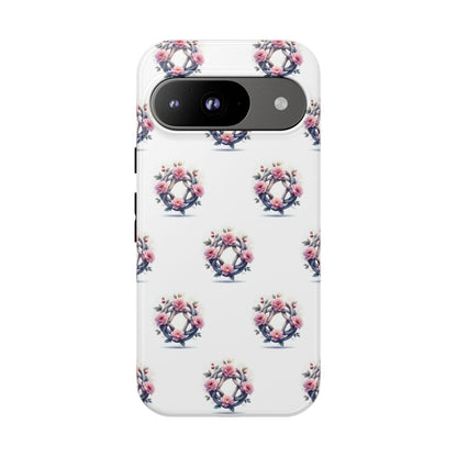 Floral Phone Case, Tough Cases for Women, Cute Celtic Knot Floral Design iPhone Cover, Gift for Her, Stylish Tech Accessories