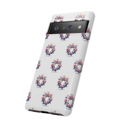 Floral Phone Case, Tough Cases for Women, Cute Celtic Knot Floral Design iPhone Cover, Gift for Her, Stylish Tech Accessories