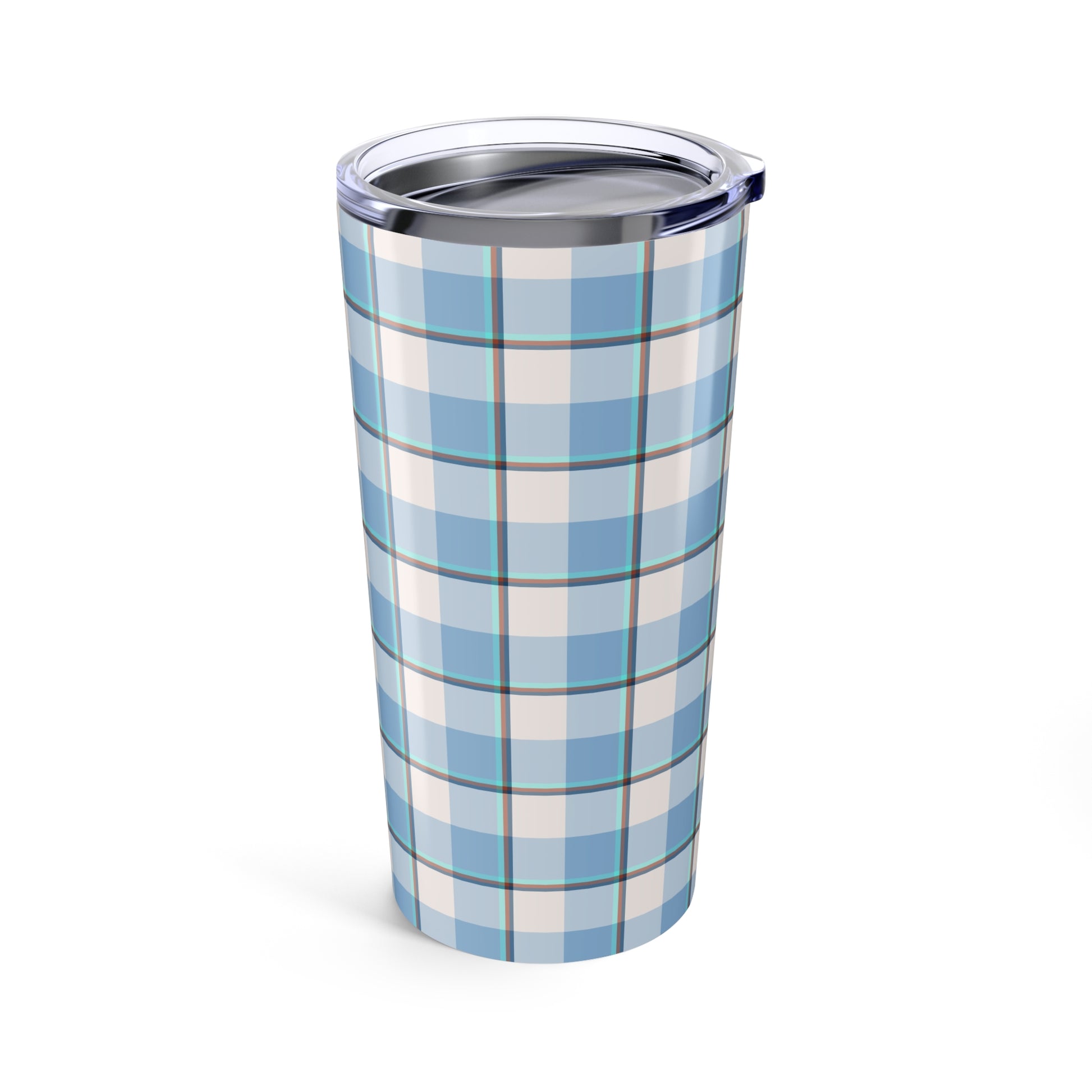 Blue Plaid Tumbler 20oz - Stylish Travel Mug for Hot & Cold Drinks, Perfect Gift for Birthdays, Holidays, Outdoor Adventures - Celtic Scents