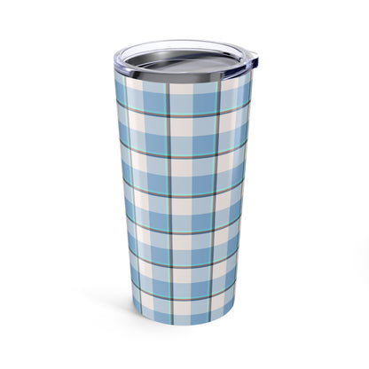 Blue Plaid Tumbler 20oz - Stylish Travel Mug for Hot & Cold Drinks, Perfect Gift for Birthdays, Holidays, Outdoor Adventures - Celtic Scents