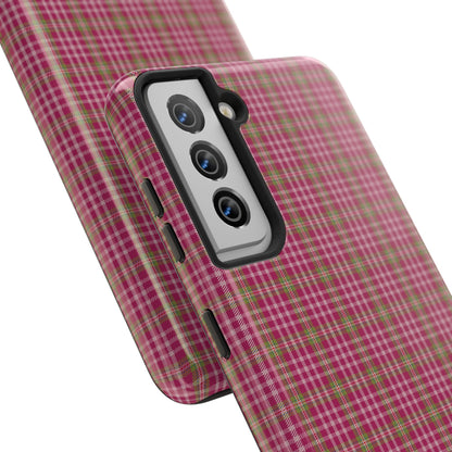 Stylish Tough Phone Cases - Protect Your Phone with Trendy Plaid Design, Gift for Her, Pink Plaid Design