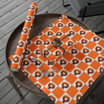 Festive Wrapping Paper - Vibrant Orange Design for Holidays, Birthdays, Celebrations, Gift Wrapping, DIY Projects, Special Occasions, Autumn Design - Celtic Scents