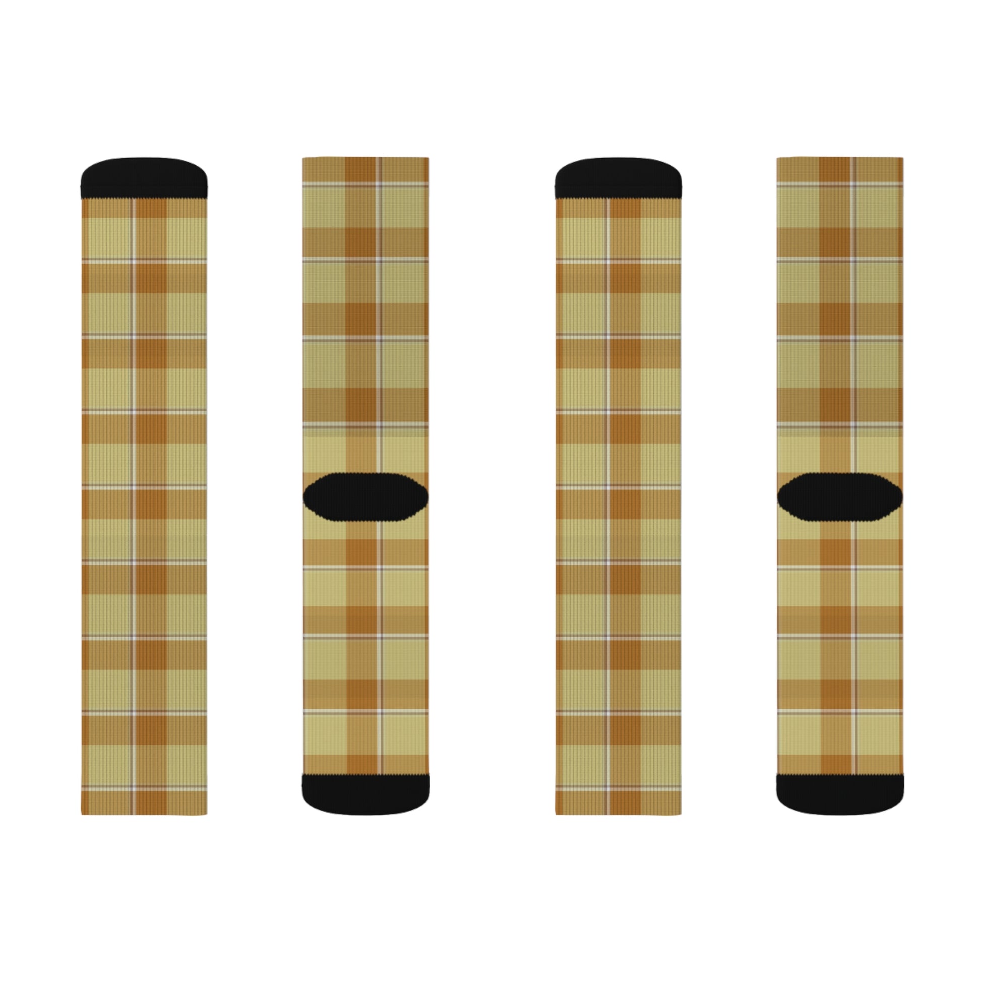 Stylish Plaid Sublimation Socks, Cozy Fashion, Gift for Sock Lovers - Celtic Scents