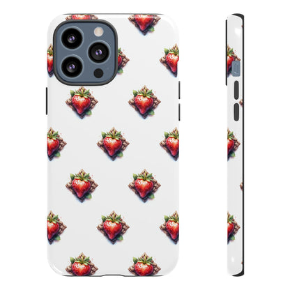 Strawberry Celtic Knot Phone Case, Cute Phone Cover, Gift for Her, Custom Smartphone Case, Funky Accessories, Valentine's Day Gift - Celtic Scents