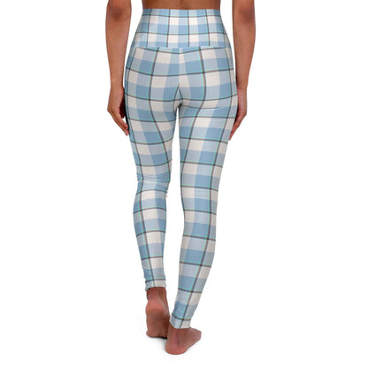 Winter Plaid High Waisted Yoga Leggings, Comfortable Activewear, Hiking Pants, Gym Leggings, Stylish Yoga Outfits, Fitness Apparel