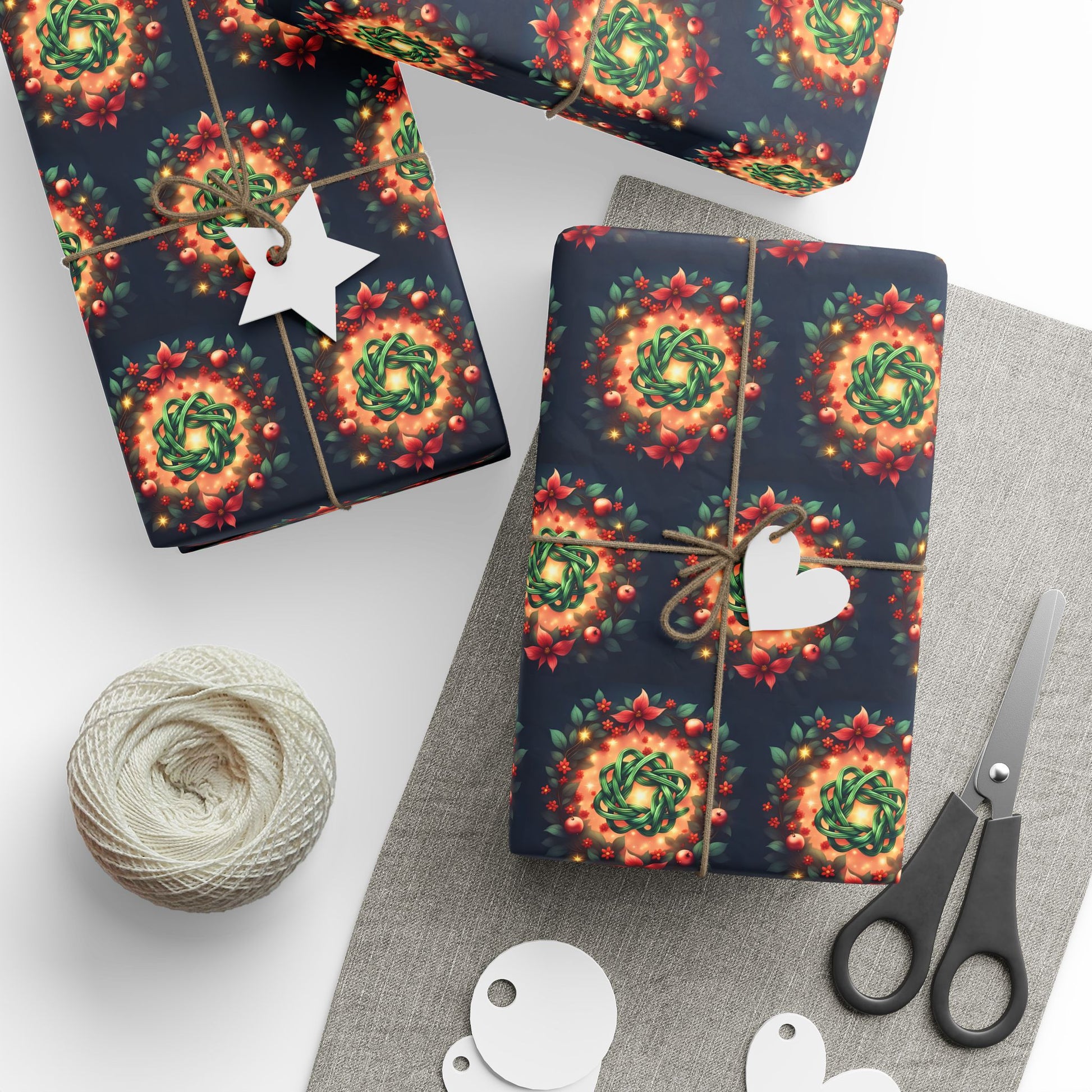 Elegant Gift Wrapping Papers, Holiday Wrap, Eco-Friendly Paper, Custom Gift Wrap, Seasonal Decor, Floral Design - Celtic Scents