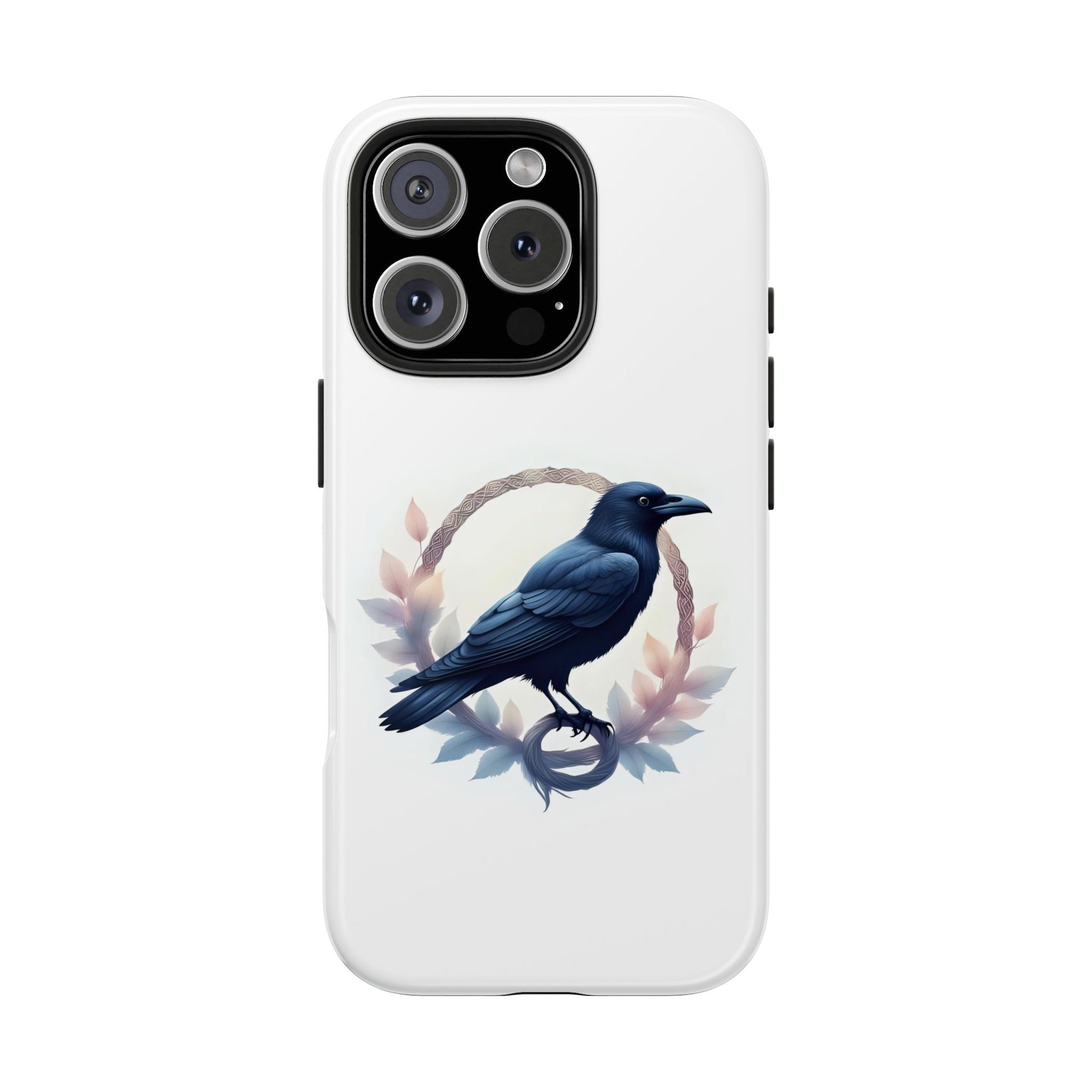 Raven Design Phone Case | Tough Protector Case, Gift for Bird Lovers, Unique Cell Phone Cover, Gothic or Nature Inspired - Celtic Scents