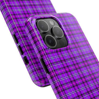 Purple Plaid Stylish Tough Phone Cases, Durable Phone Cover, Protective Case, Trendy Design, Gifts for Her - Celtic Scents