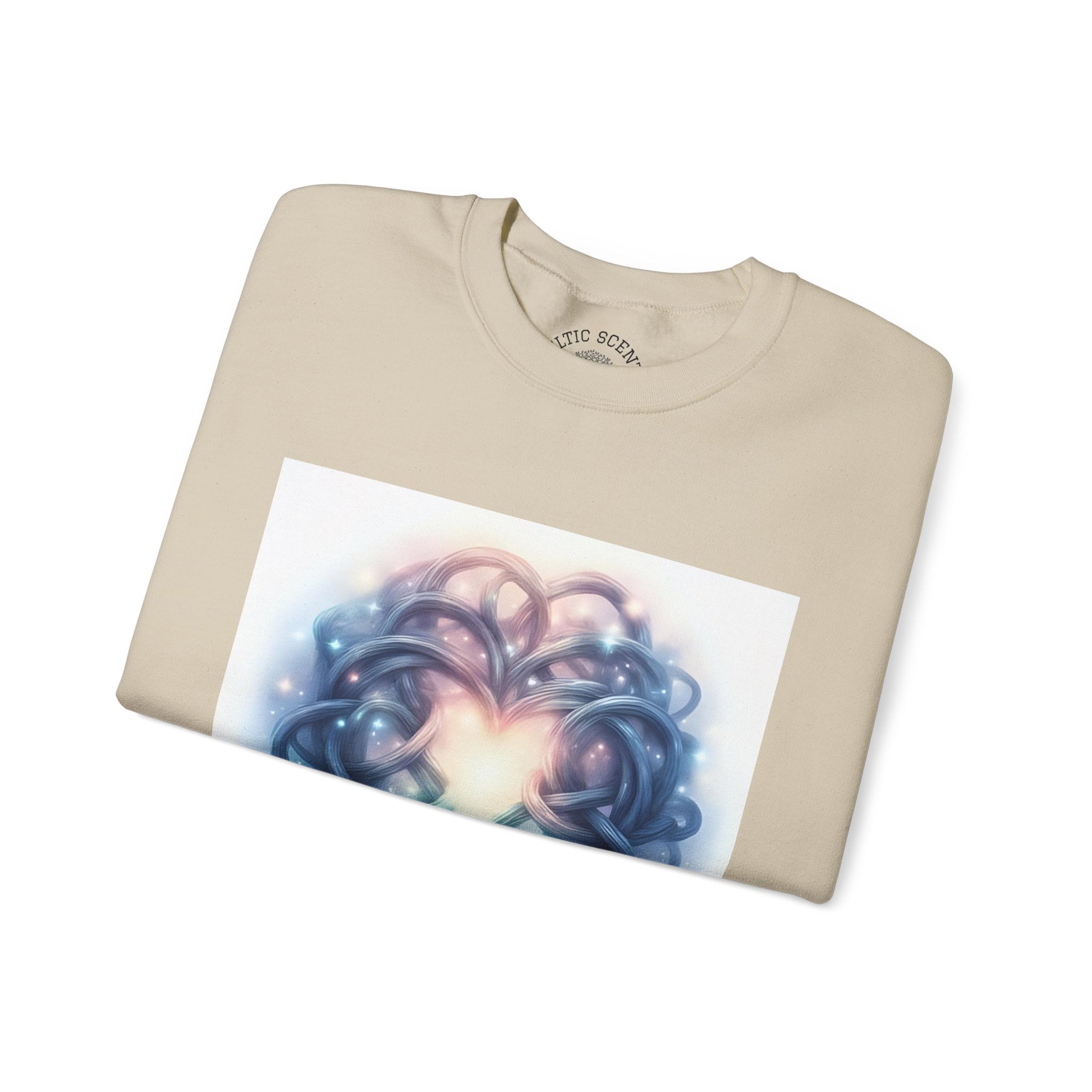 Heartfelt Unisex Crewneck Sweatshirt - Cozy Gift for Couples, Valentine's Day Sweatshirt, Funky Heart Design, Everyday Comfort, Unique [...] - Celtic Scents