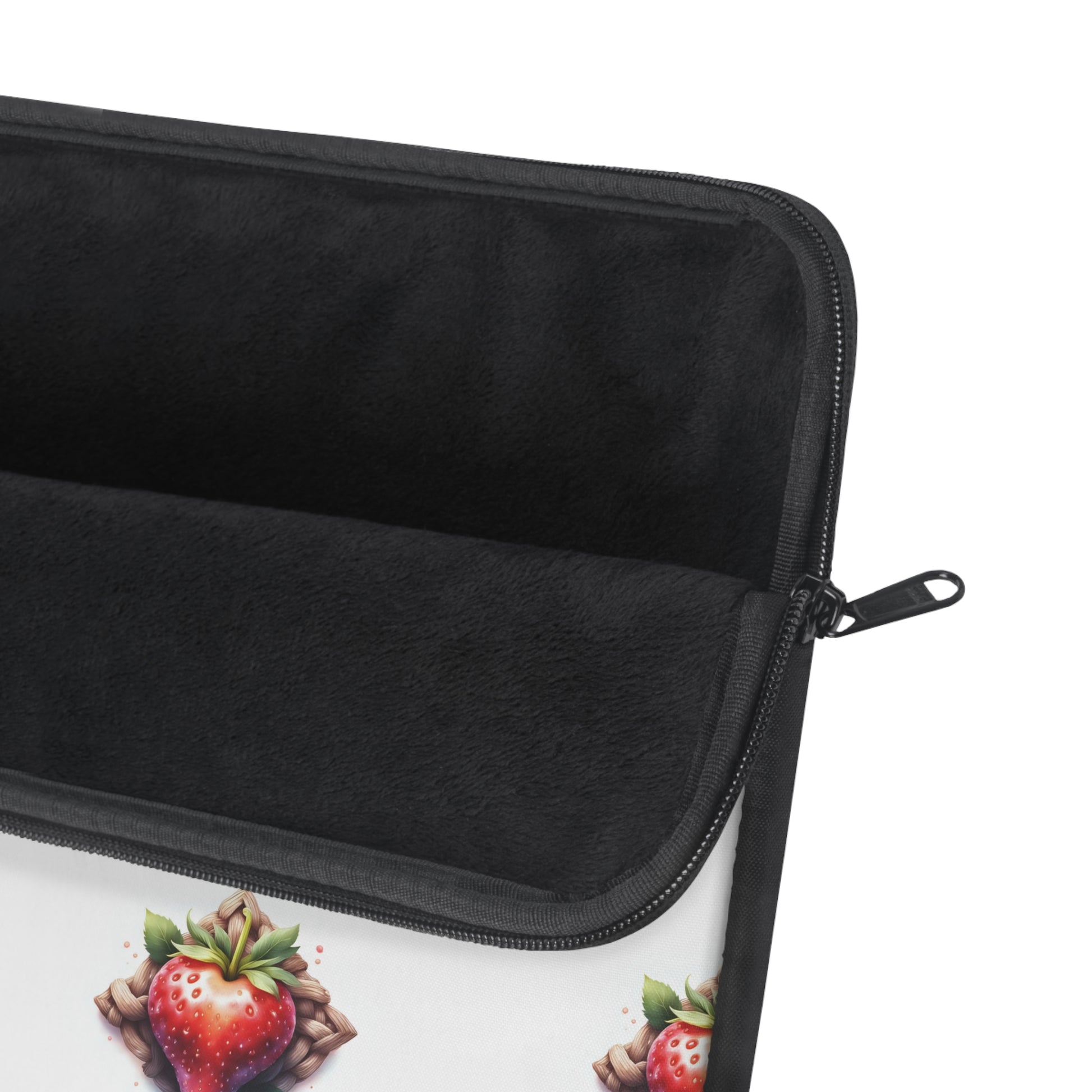 Cute Strawberry Laptop Sleeve, Floral Tech Accessory, Gift for Her, Cute School Supplies, Strawberry Design - Celtic Scents