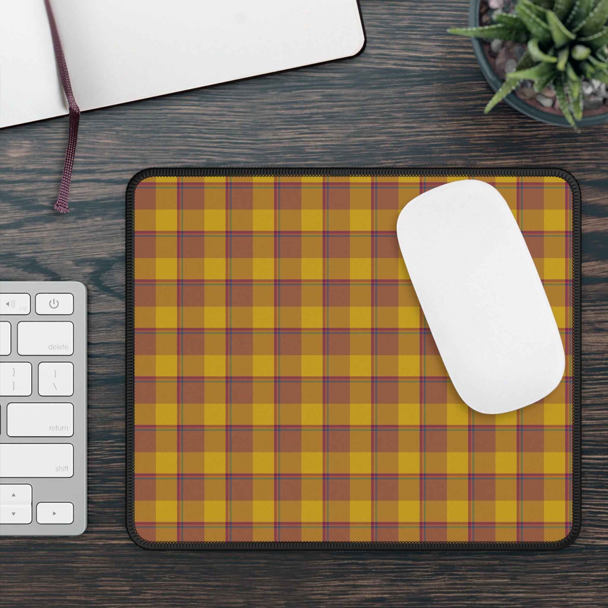 Plaid Gaming Mouse Pad, Cozy Home Office Accessory, Great for Gamers, Gifts for Video Game Lovers, Birthday & Holiday Decor