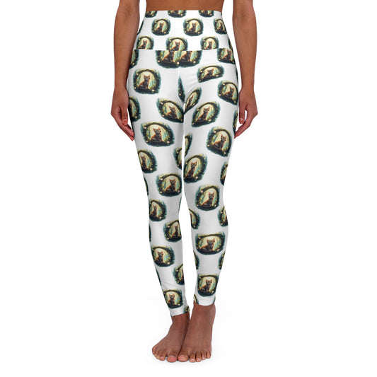 Trendy High Waisted Yoga Leggings, Stylish Workout Leggings, Unique Fitness Leggings, Comfortable Gym Wear, Gift for Yoga Enthusiasts, Celtic Kitten Design - Celtic Scents