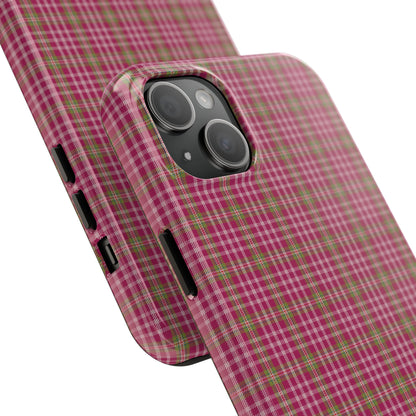 Stylish Tough Phone Cases - Protect Your Phone with Trendy Plaid Design, Gift for Her, Pink Plaid Design - Celtic Scents