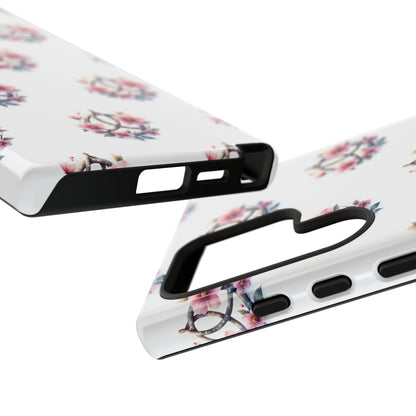 Floral Phone Case, Tough Phone Cover, Cute Protection for Mobile, Gift for Her, Celtic Knot Floral Pattern Case