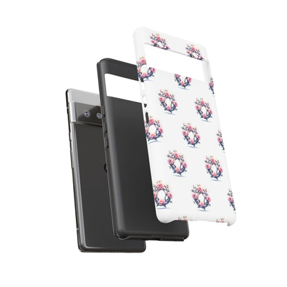 Floral Phone Case, Tough Cases for Women, Cute Celtic Knot Floral Design iPhone Cover, Gift for Her, Stylish Tech Accessories