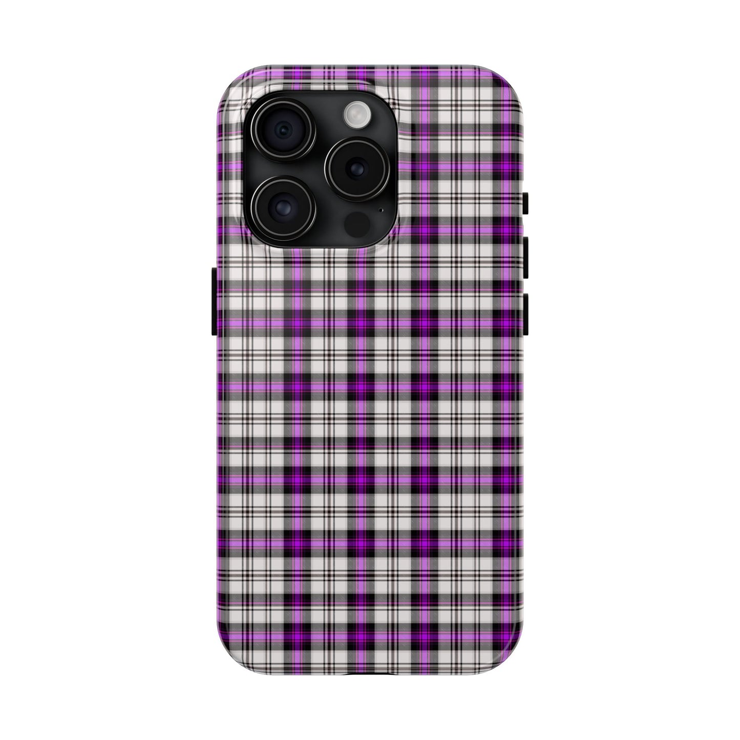 Stylish Tough Phone Case, Purple Plaid Protective Cover, Cute Gift for Teens, Cell Phone Accessory, Trendy Tech - Celtic Scents