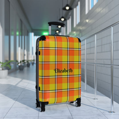 Personalized Plaid Suitcase, Custom Travel Luggage, Stylish Bag for Vacation, Business Trip, or Weekend Getaway - Celtic Scents