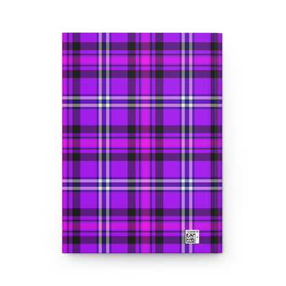 Personalized Purple Plaid Hardcover Journal, Custom Journal, Note Book, Planner, Writing Journal, Gift for Her, Stationery - Celtic Scents
