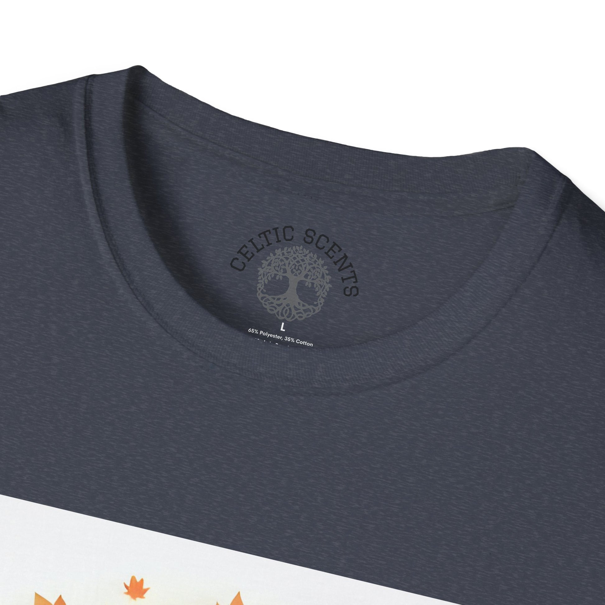 Autumn Tree Graphic T-Shirt, Fall Tee for Nature Lovers, Unisex Softstyle T-Shirt, Gift for Thanksgiving, Cozy Casual Wear - Celtic Scents