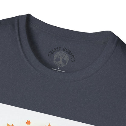 Autumn Tree Graphic T-Shirt, Fall Tee for Nature Lovers, Unisex Softstyle T-Shirt, Gift for Thanksgiving, Cozy Casual Wear - Celtic Scents