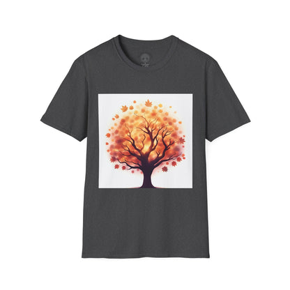 Autumn Tree Graphic T-Shirt, Fall Tee for Nature Lovers, Unisex Softstyle T-Shirt, Gift for Thanksgiving, Cozy Casual Wear - Celtic Scents