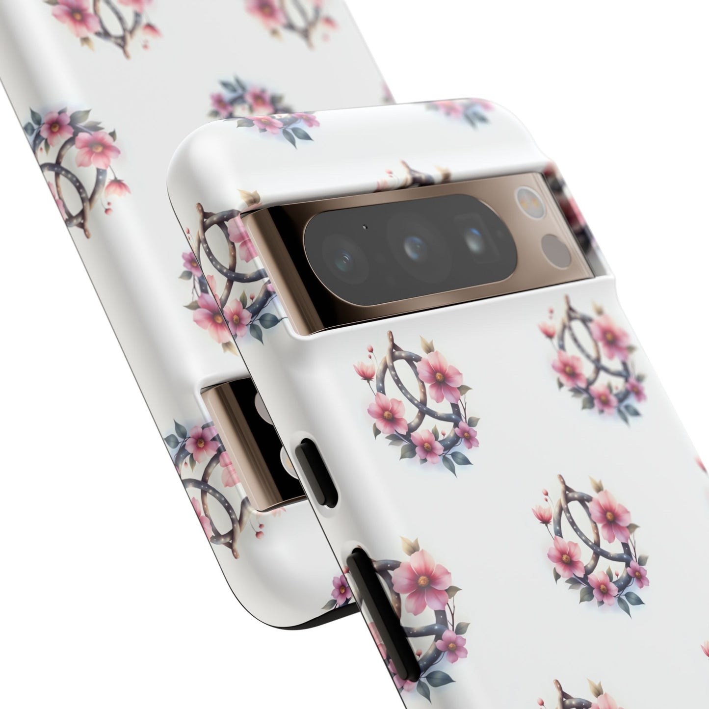 Floral Phone Case, Tough Phone Cover, Cute Protection for Mobile, Gift for Her, Celtic Knot Floral Pattern Case